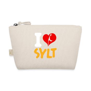 North Sea Holiday I LOVE SYLT Funny - Organic Pouch - nature - Front