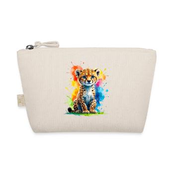 Colorful Cheetah Cub Splash - Bio-Täschchen - Natur - Vorne