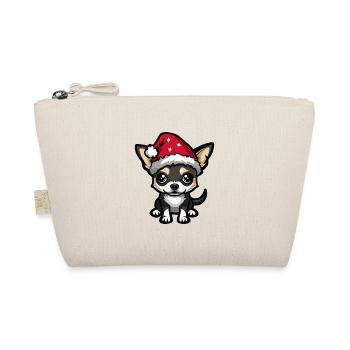 Chihuahua Hund Weihnachten - Bio-Täschchen - Natur - Vorne