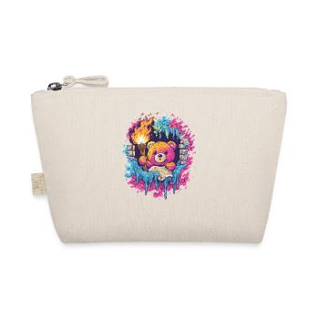 Mythical teddy in the flow of colour - Organic Pouch - nature - Front