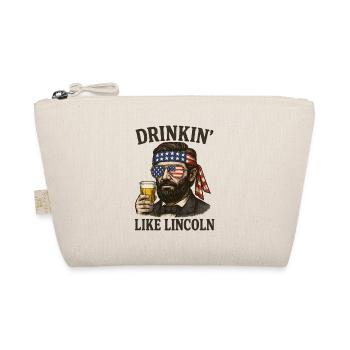 Patriotic Vintage Drinkin Like Lincoln Style - Organic Pouch - nature - Front