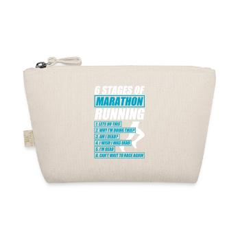 6 Stages of Marathon Funny Run Jogging Runner - Organic Pouch - nature - Front