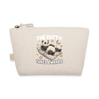 Morgenmuffel & Panda Lovers Pyjama Nachthemd - Bio-Täschchen - Natur - Vorne