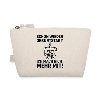 Geburtstagsmuffel Cartoon - Bio-Täschchen - Natur - Vorne