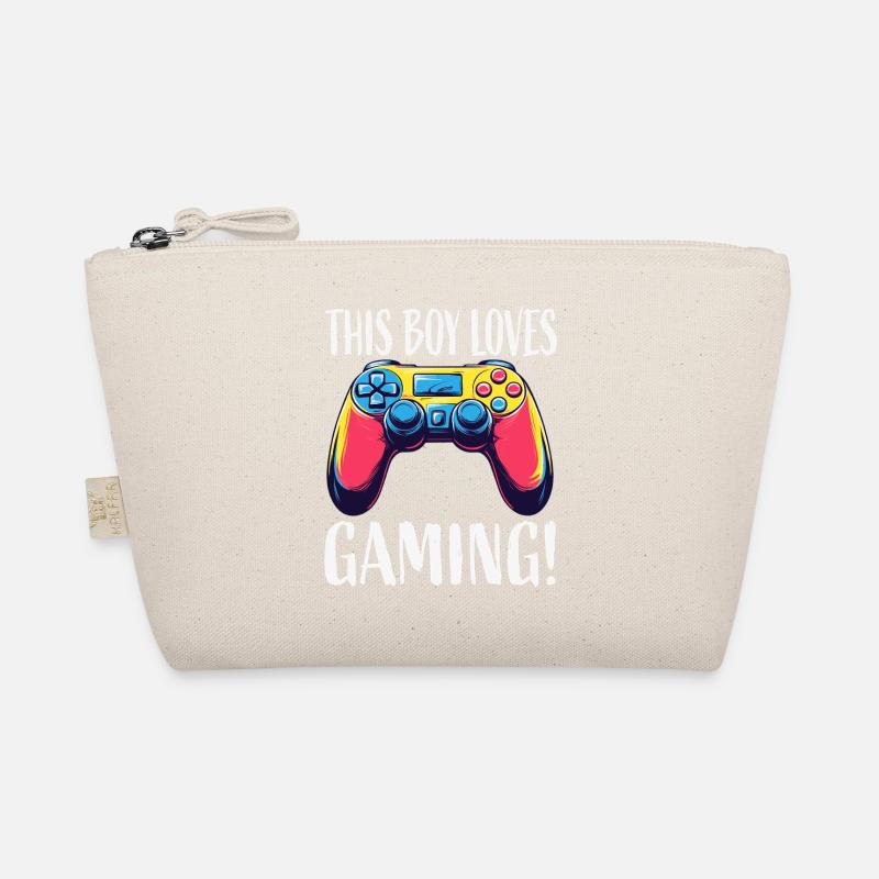 Boy Loves Gaming Controller Organic Pouch