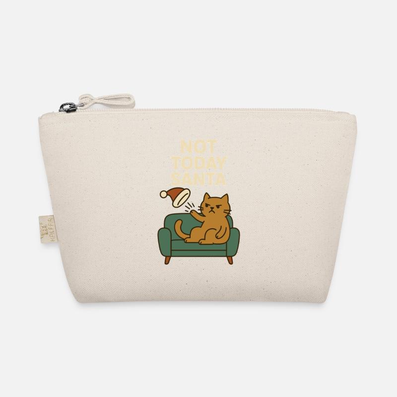 Pas aujourd’hui Humour drôle de chat de Noël Trousse biologique