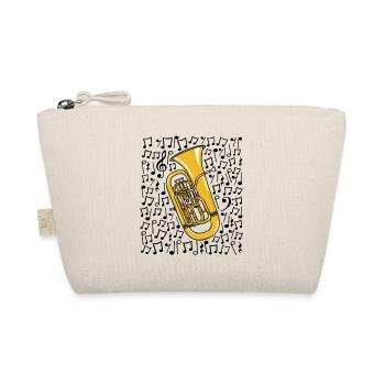 Euphonium Musical Notes Brass Musician - Organic Pouch - nature - Front