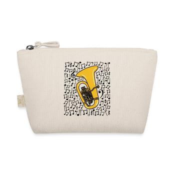 Tuba Musical Notes Tubaist Brass Musician - Organic Pouch - nature - Front