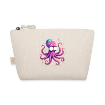 Neon Oktopus Farbexplosion - Bio-Täschchen - Natur - Vorne