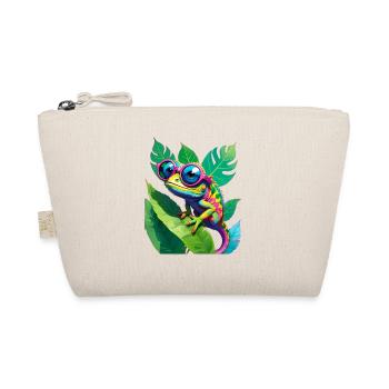 Neon Chameleon Glasses - Organic Pouch - nature - Front