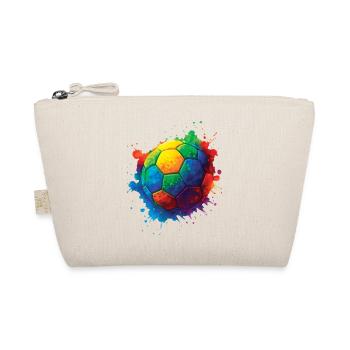 Color Splash Multicolor Fußball - Bio-Täschchen - Natur - Vorne