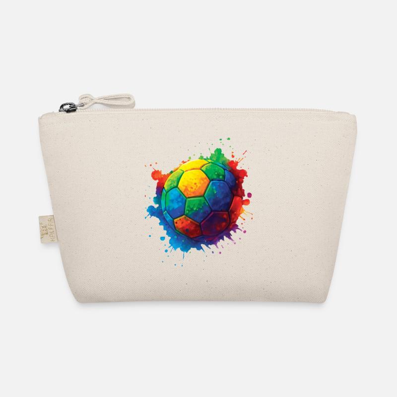 Color Splash Multicolor Fußball - Bio-Täschchen - Natur