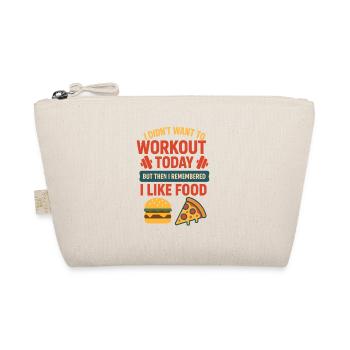I Like Food Funny Gym Quote - Organic Pouch - nature - Front
