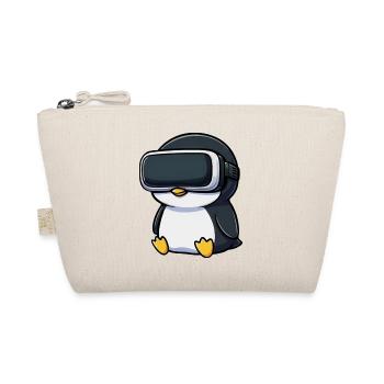 Cute Penguin Gamer Cartoon VR Gamer - Organic Pouch - nature - Front
