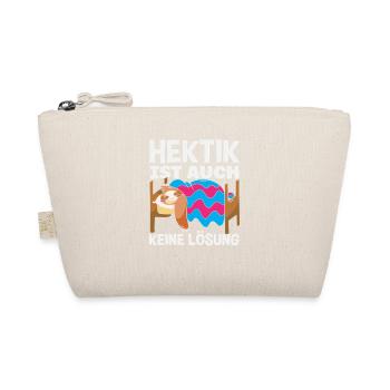 Funny Sloth No Motivation Saying - Organic Pouch - nature - Front
