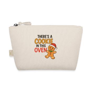 Cookie in the Oven funny Christmas motif - Organic Pouch - nature - Front