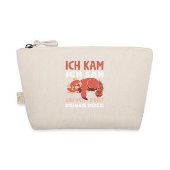 Funny Raccoon No Motivation Saying - Organic Pouch - nature - Front