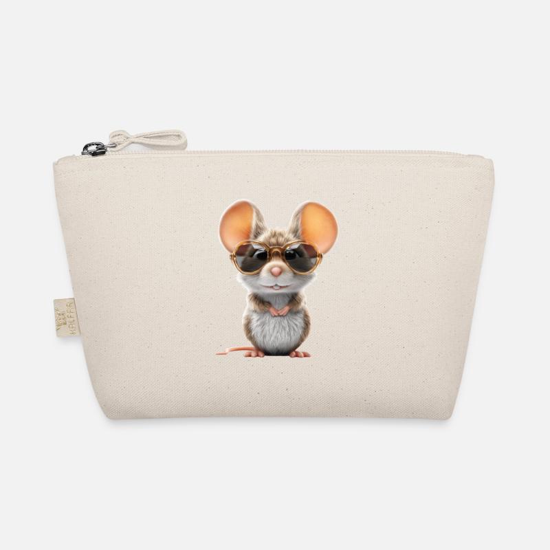 Maus mit Brille Bio-Täschchen