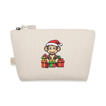 Affe Weihnachten Geschenke - Bio-Täschchen - Natur - Vorne