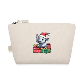 Nashorn Weihnachten Geschenke - Bio-Täschchen - Natur - Vorne