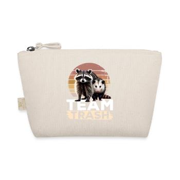 Funny Opossum and Raccoon - Organic Pouch - nature - Front