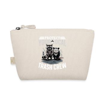 Funny Opossum and Raccoon - Organic Pouch - nature - Front