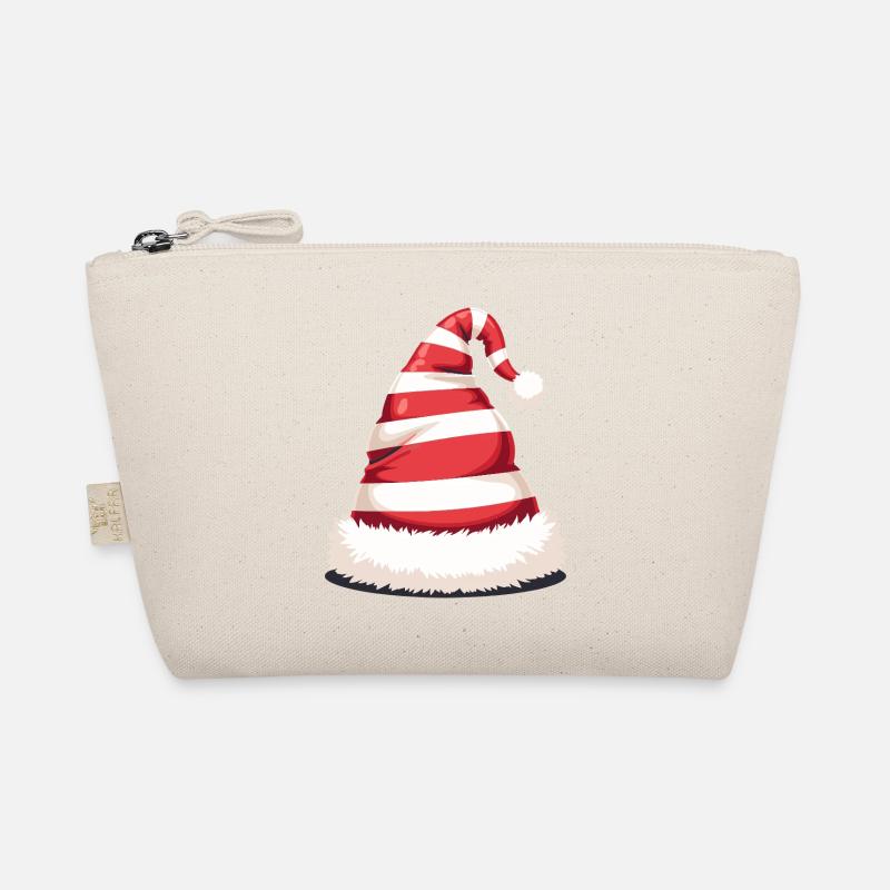 Candy Stripe Santa Hat Bio-Täschchen