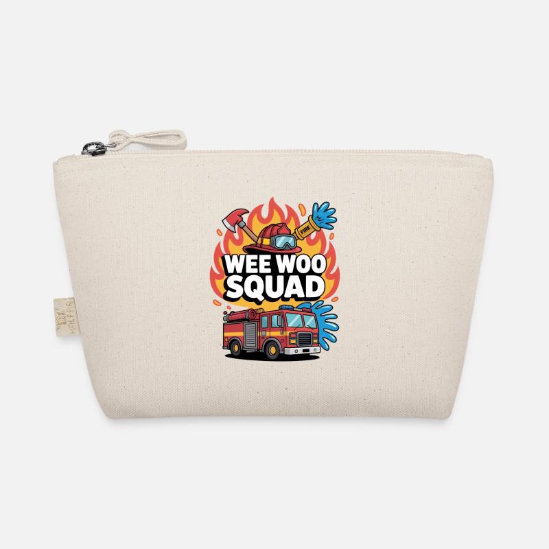 Wee Woo Squad Fire Truck Firefighter Organic Pouch