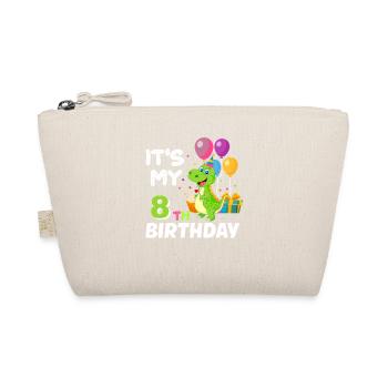 8e anniversaire Garçon Fille Dinosaure Huit ans - Trousse biologique - nature - Devant
