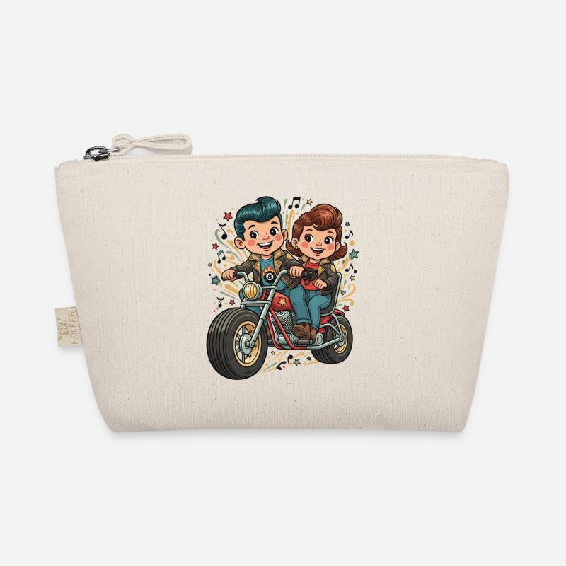 Comic Bike Duo Adventure Organic Pouch