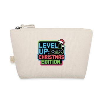 Level Up for Christmas - Pixel Gamer Gift - Organic Pouch - nature - Front