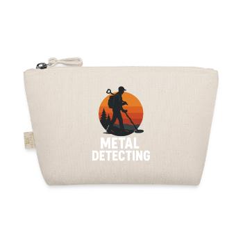 Metal Detecting Adventure Treasure Hunt Silhouette - Organic Pouch - nature - Front