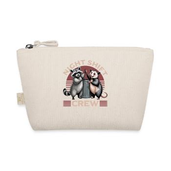 Funny Opossum and Raccoon - Organic Pouch - nature - Front