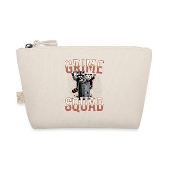 Funny Opossum and Raccoon - Organic Pouch - nature - Front