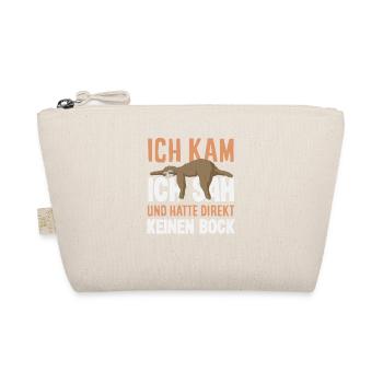 Funny Sloth No Motivation Saying - Organic Pouch - nature - Front