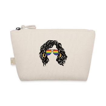Teintes arc-en-ciel Afro Girl Cheveux Bouclés Fierté Rétro - Trousse biologique - nature - Devant