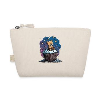 Cuddly bear on cupcake in space - Organic Pouch - nature - Front