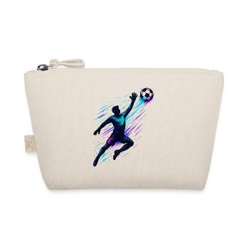 Neon soccer player, shot in the corner - Organic Pouch - nature - Front