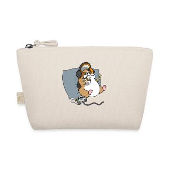 Funny Guinea Pig Gamer Eating Ramen Noodles Cute - Organic Pouch - nature - Front