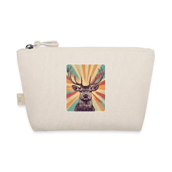 Reindeer Deer Antlers Reindeer Vintage - Organic Pouch - nature - Front