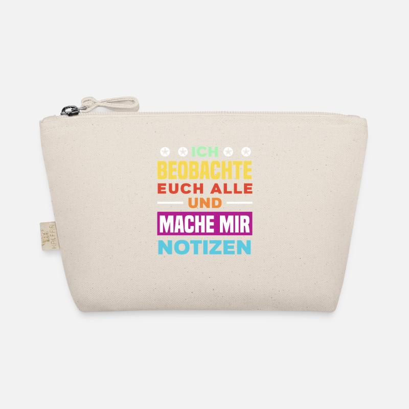 Ich beobachte euch mache mir Notizen Humor Büro Bio-Täschchen