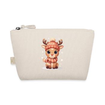 Winter deer with hat and scarf - Organic Pouch - nature - Front