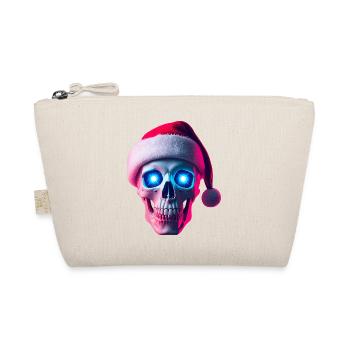 Neon Skull Santa - Organic Pouch - nature - Front