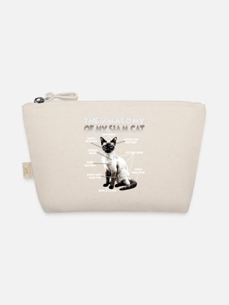 Siamkatzen T | Siamkatze Katzen Siam Katzen - Bio-Täschchen - Natur - Vorne