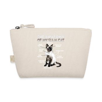Siamkatzen Geschenk für Katzenliebhaber Katzenmama - Bio-Täschchen - Natur - Vorne