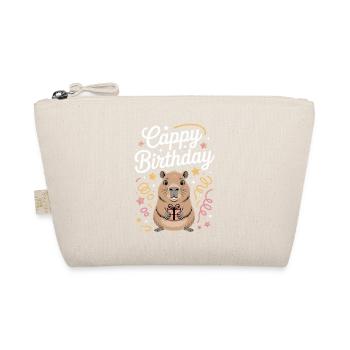 Capybara Birthday Cappy Birthday Funny Capy - Organic Pouch - nature - Front