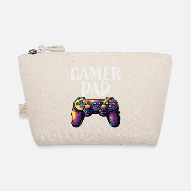 Gamer Dad Controller Motif Organic Pouch