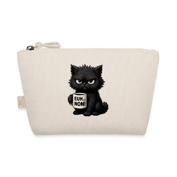 Chat Grognon Drôle Uh Nope Humour Introverti Noir - Organic Pouch - nature - Front