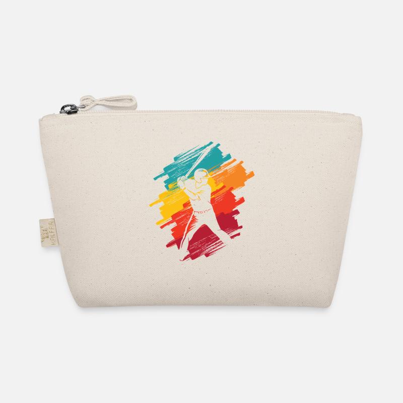 Bunter Baseball Spieler Kinder Männer Baseballer Bio-Täschchen
