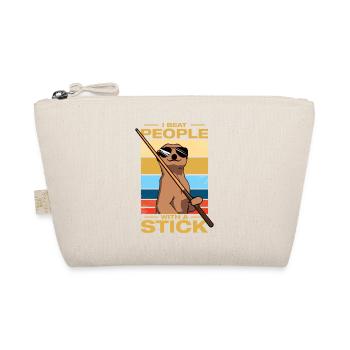 I beat people funny billiards billiard player - Organic Pouch - nature - Front